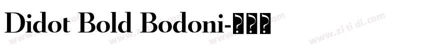 Didot Bold Bodoni字体转换
